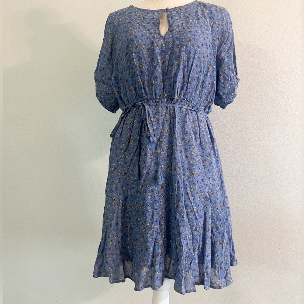 NWT Madewell Tassel-Tie Mini Dress in Calico Floral size  10